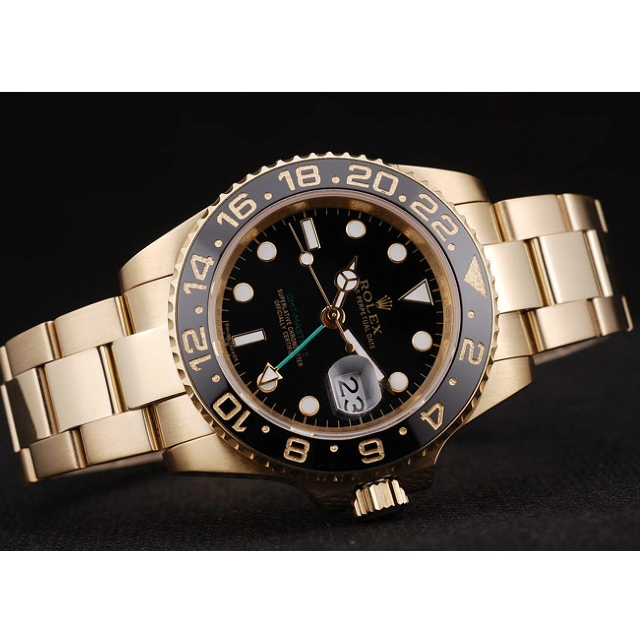 Best AAA Replica Sites II Black GMT Dial Rolex 98228 Black Master Ceramic Bezel 0717